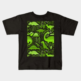 green dinos Kids T-Shirt